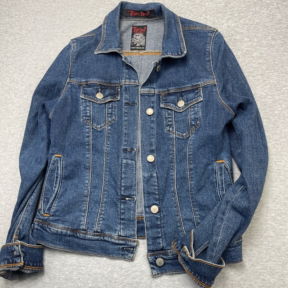 Thechos Denim Latin Originals Jacket Womens M Blue Trucker‎ Made in Mexico EUC